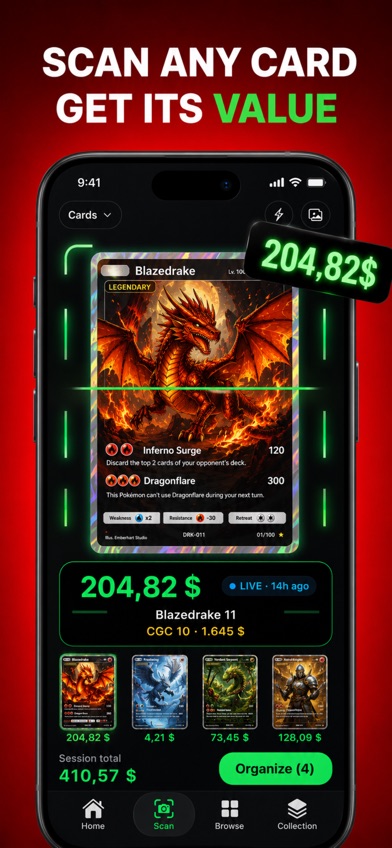 Card Value Scanner (CardValueScanner.io) screenshot from the App Store listing
